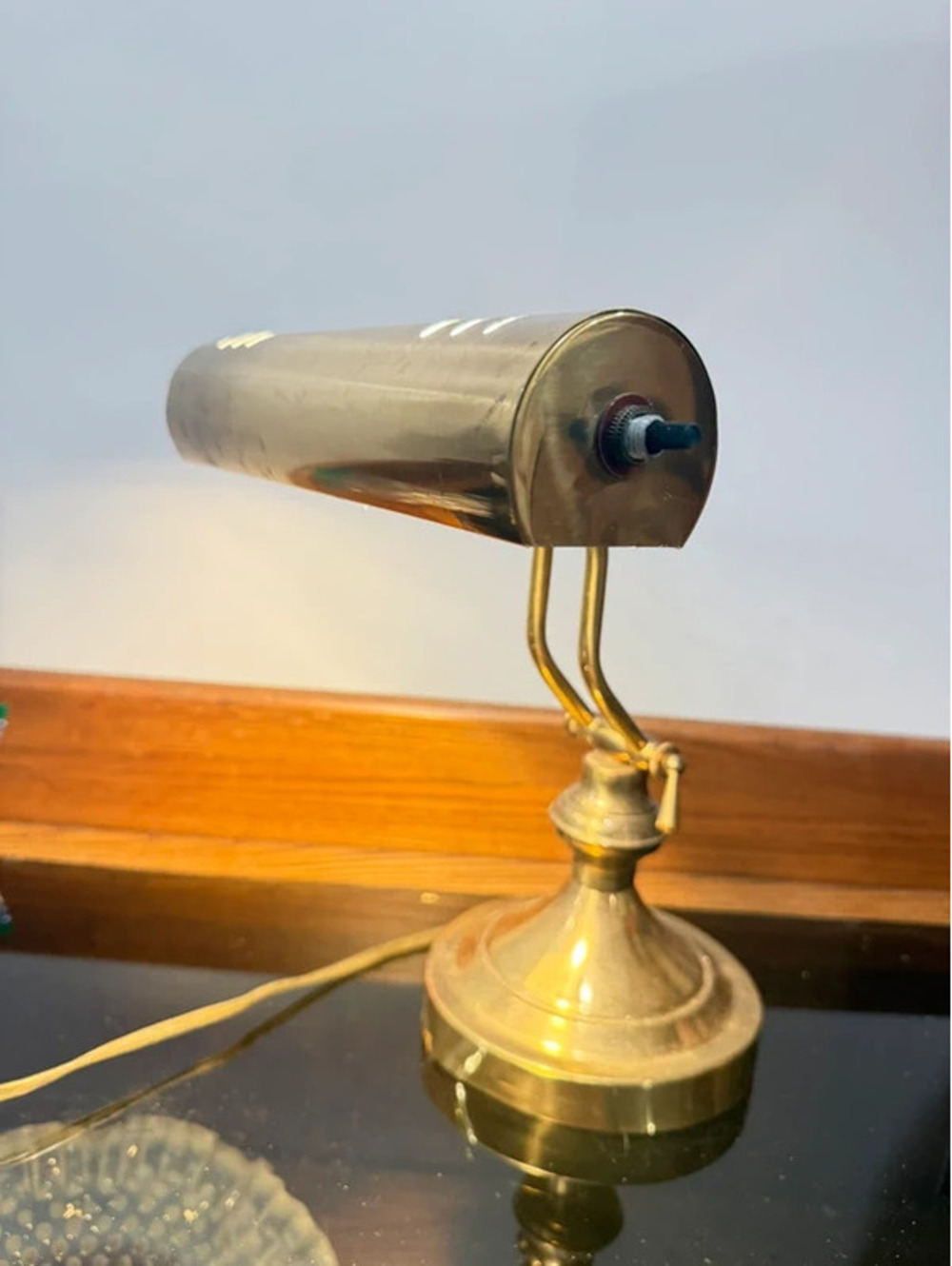 Vintage Brass Bankers Piano Desk Lamp Adjustable Double Arm Task Light